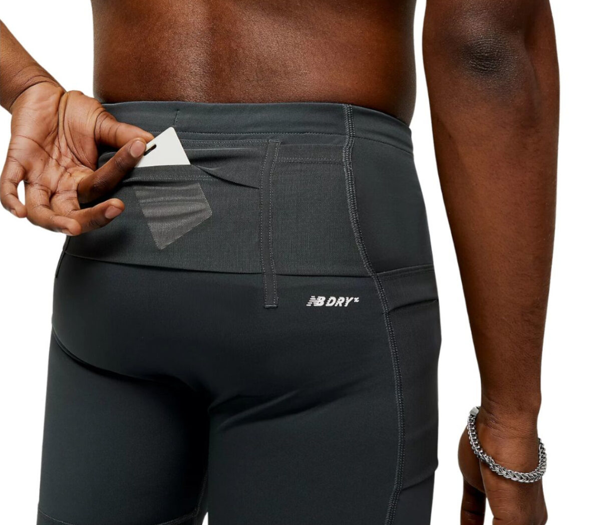 Dettaglio Leggings New Balance Impact Run AT Tight uomo neri