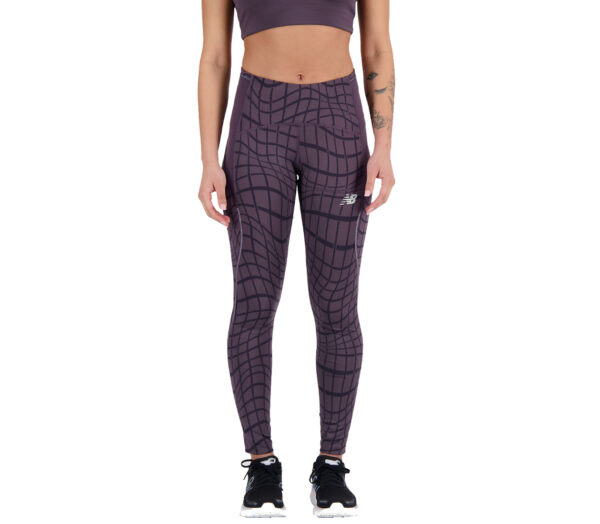 Leggings New Balance Printer Impact Run Tight donna viola