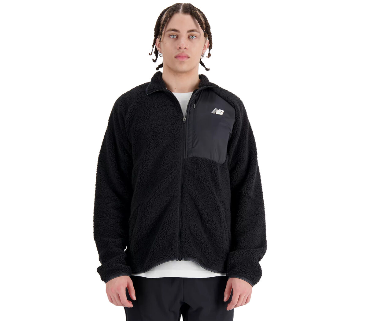 Giacca New Balance Q Speed Sherpa Jacket uomo nera