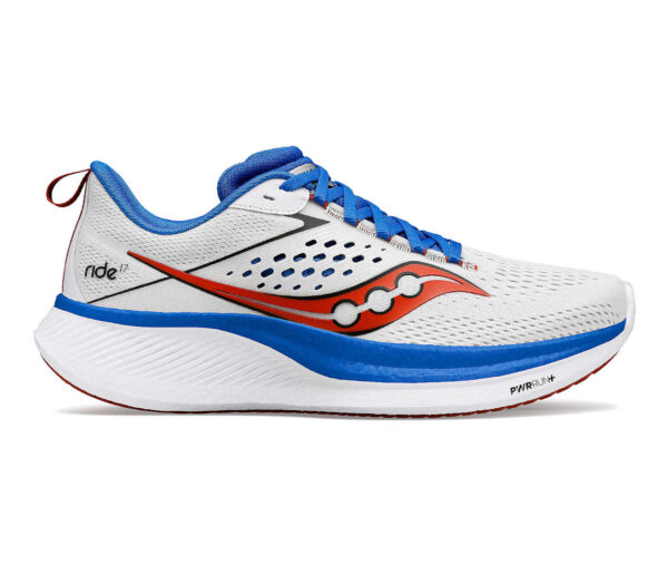 Scarpa Saucony ride 17 uomo bianca blu