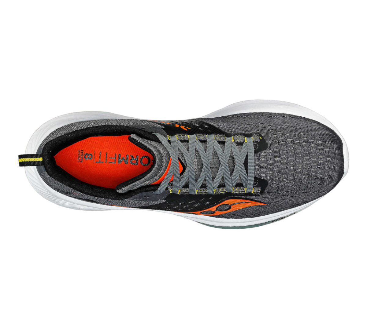 Tomaia Scarpa saucony ride 17 uomo grigia arancione