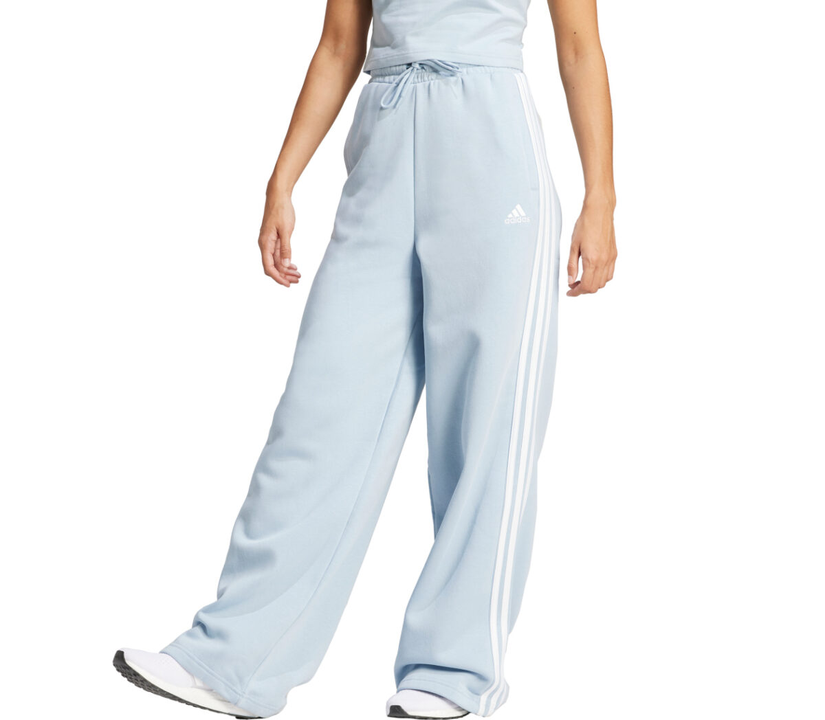 Pantalone Adidas W 3S FL Wide PT donna celeste