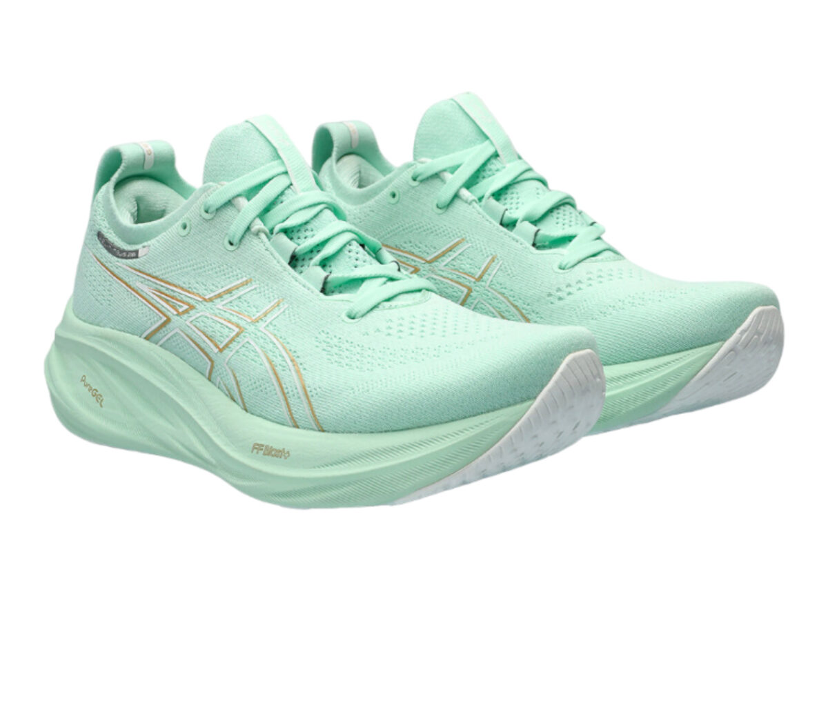 Coppia Scarpa asics gel nimbus 26 donna verde