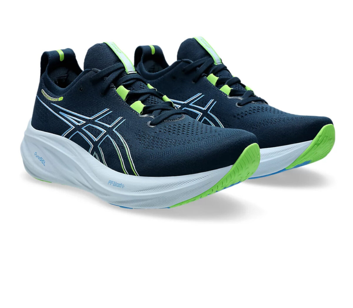 Coppia Scarpa asics gel nimbus 26 uomo blu verde