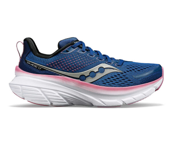 Scarpa Saucony Guide 17 Wide donna blu rosa