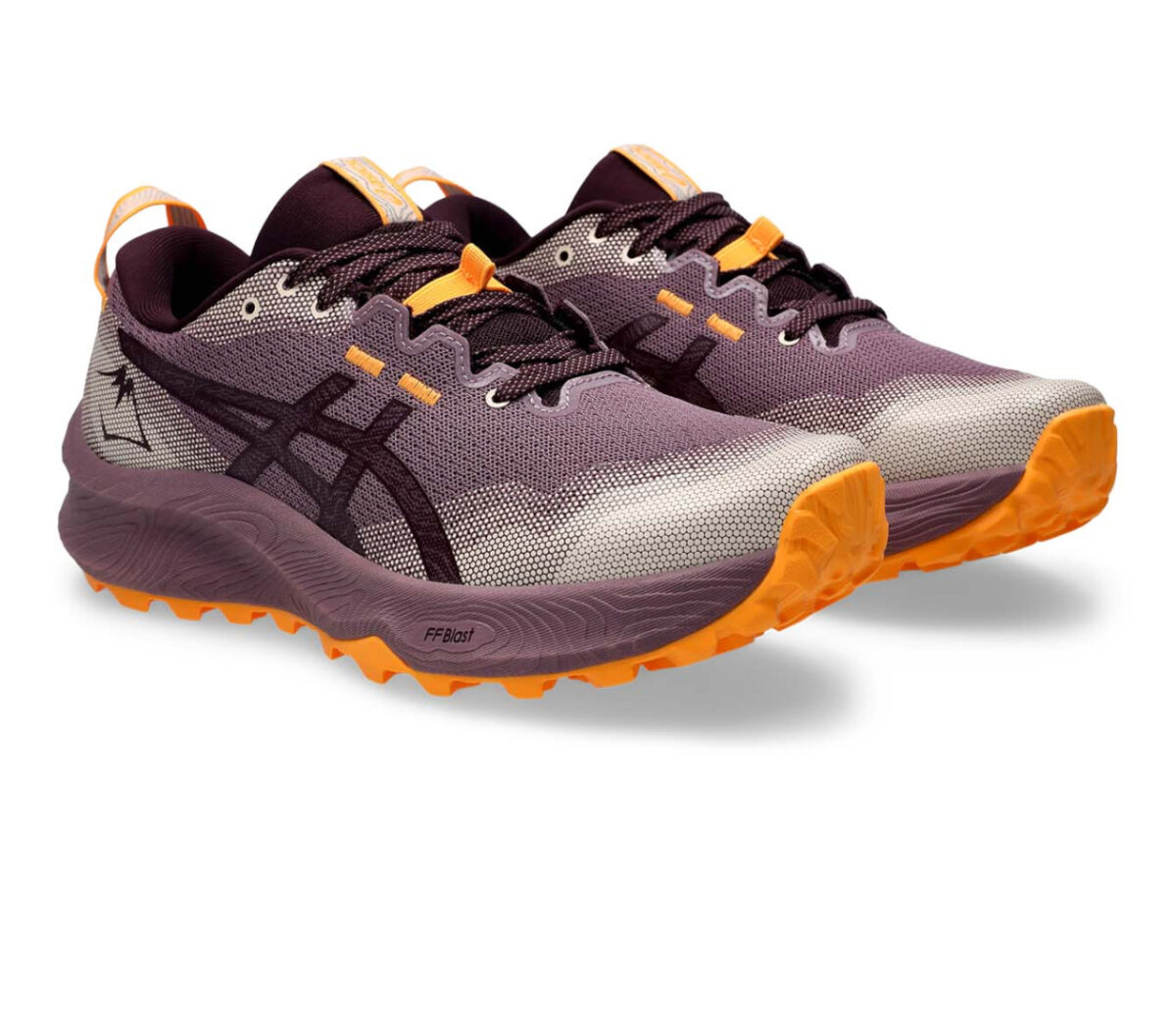 Coppia Scarpa asics gel trabuco 12 donna viola arancio