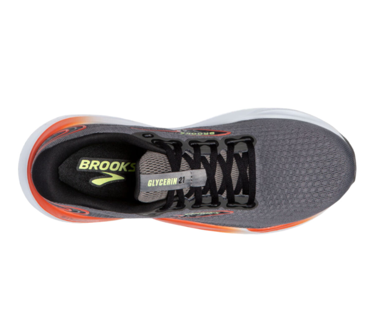 Tomaia Scarpa Brooks Glycerin 21 uomo grigia arancione