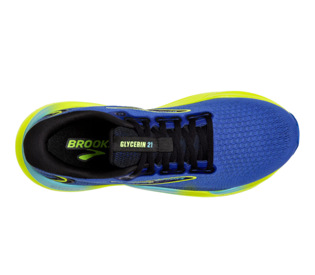 Tomaia Scarpa Brooks glycerin 21 uomo blu gialla