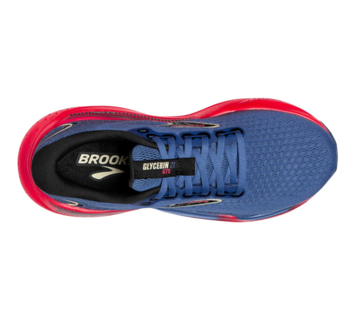 Tomaia Scarpa Brooks Glycerin GTS 21 donna blu rossa