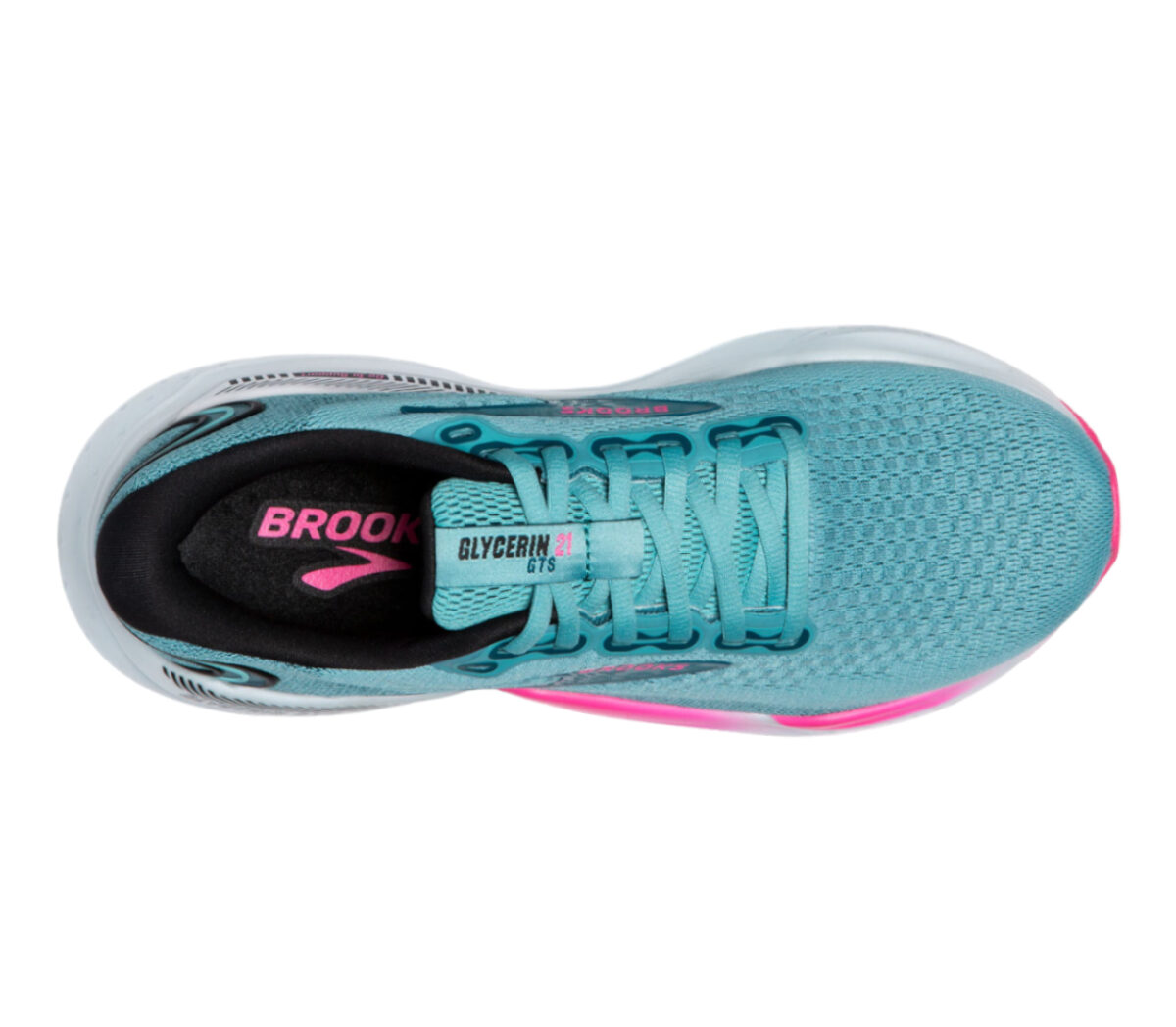 Tomaia Scarpa Brooks Glycerin GTS 21 donna verde acqua