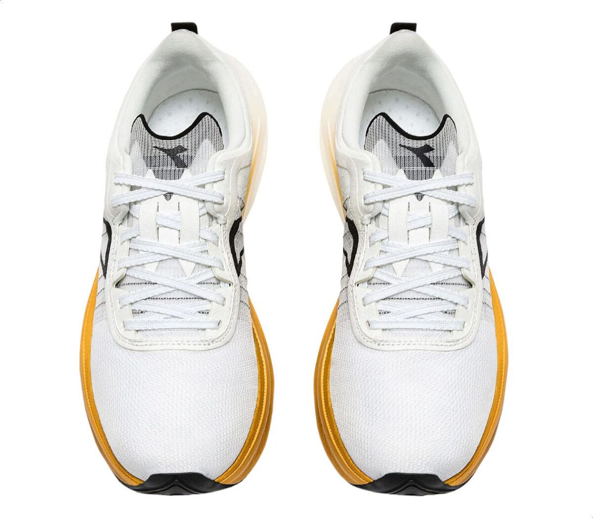 Tomaia Scarpa Diadora Gara Carbon unisex bianca gialla