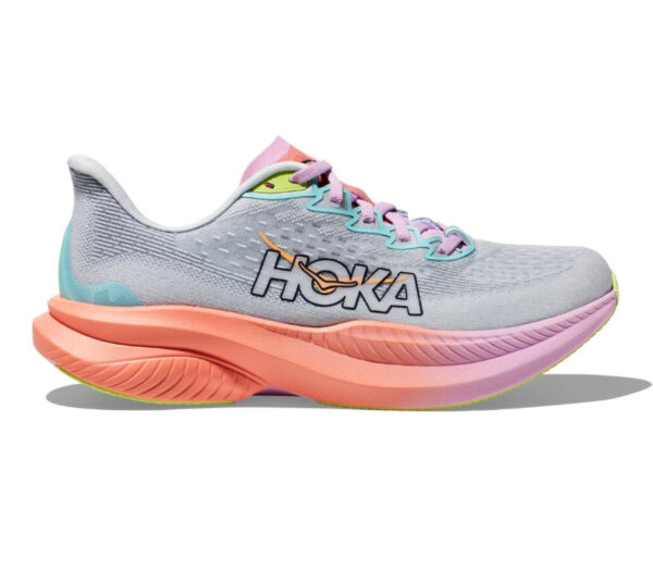 Scarpa Hoka Mach 6 donna grigia arancione