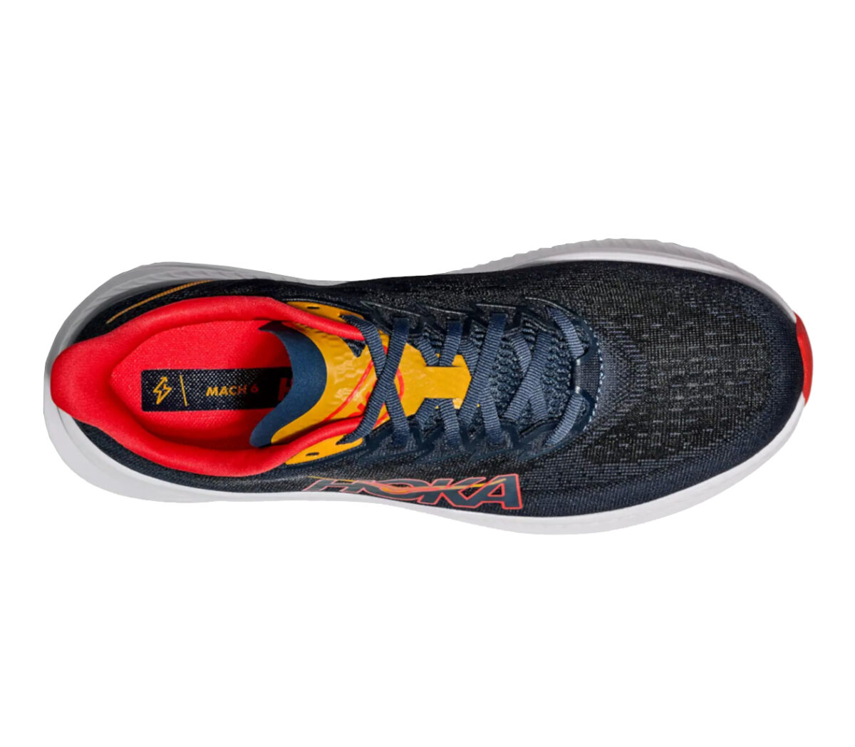 Tomaia Scarpa Hoka Mach 6 uomo varsity navy nautical dusk