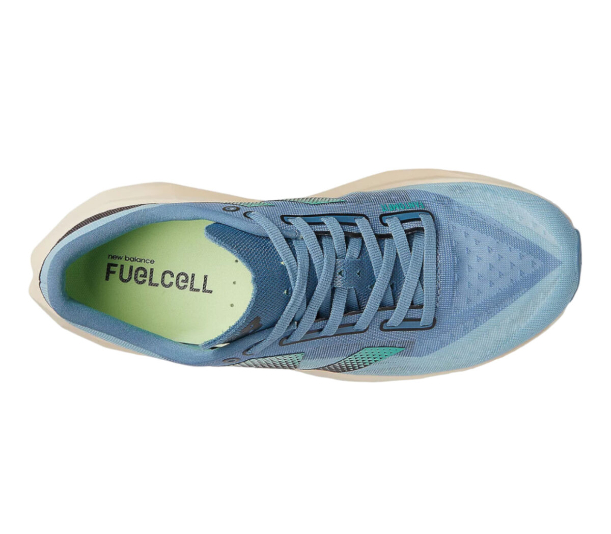 Tomaia Scarpa New Balance FuelCell Rebel v4 uomo celeste