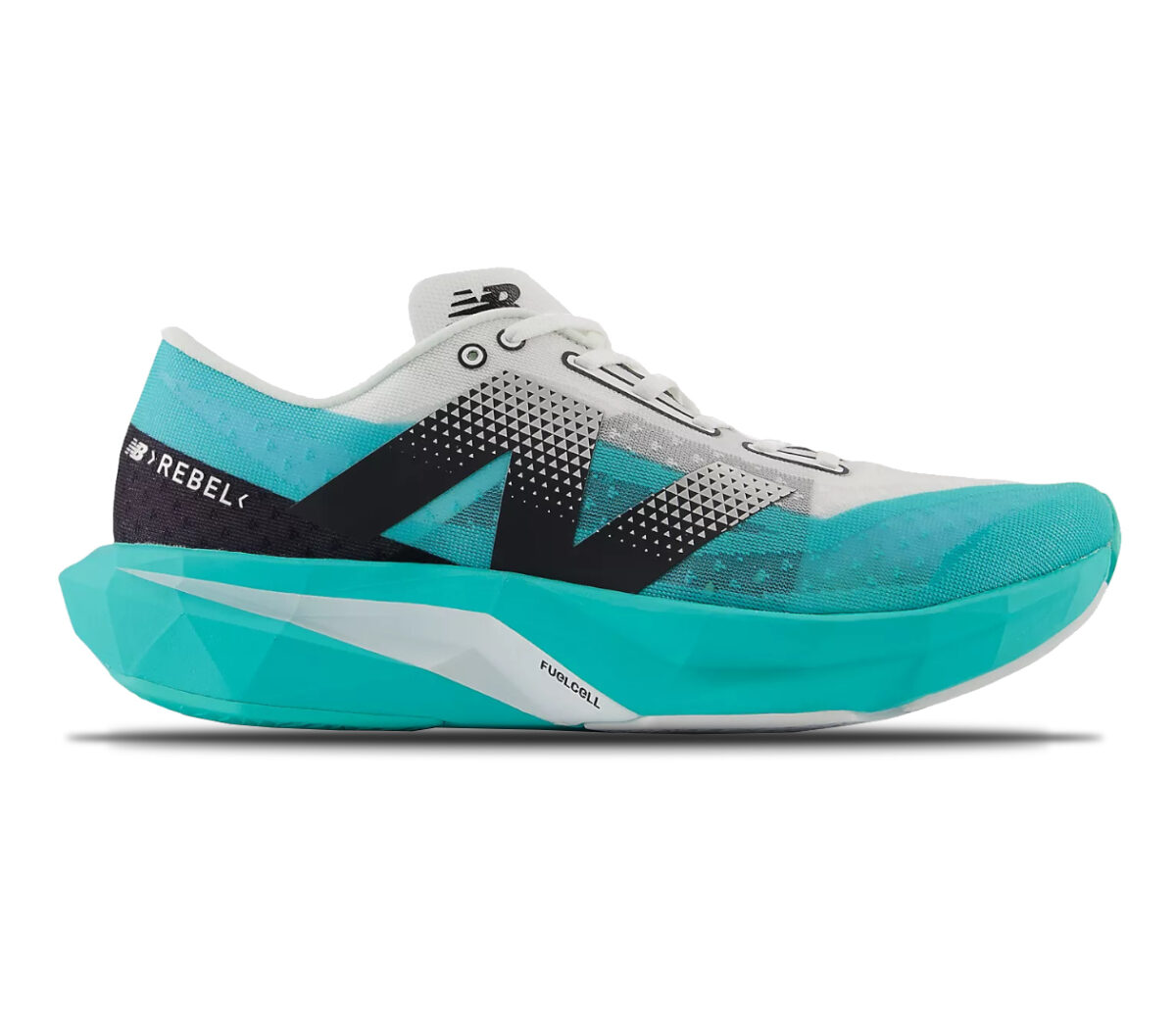 Scarpa New Balance FuelCell Rebel v4 uomo bianca verde