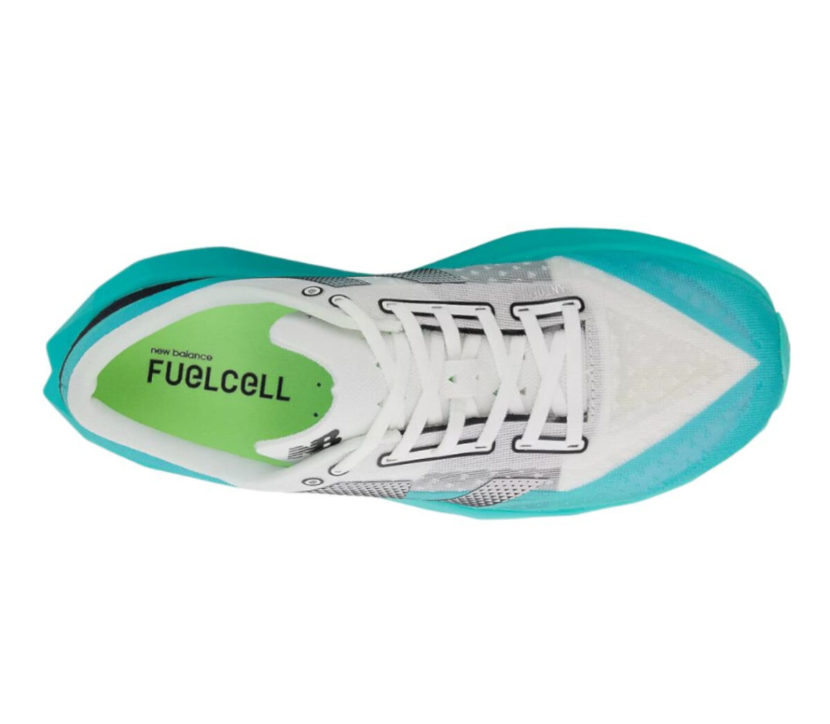 Tomaia Scarpa New Balance FuelCell Rebel v4 uomo bianca verde