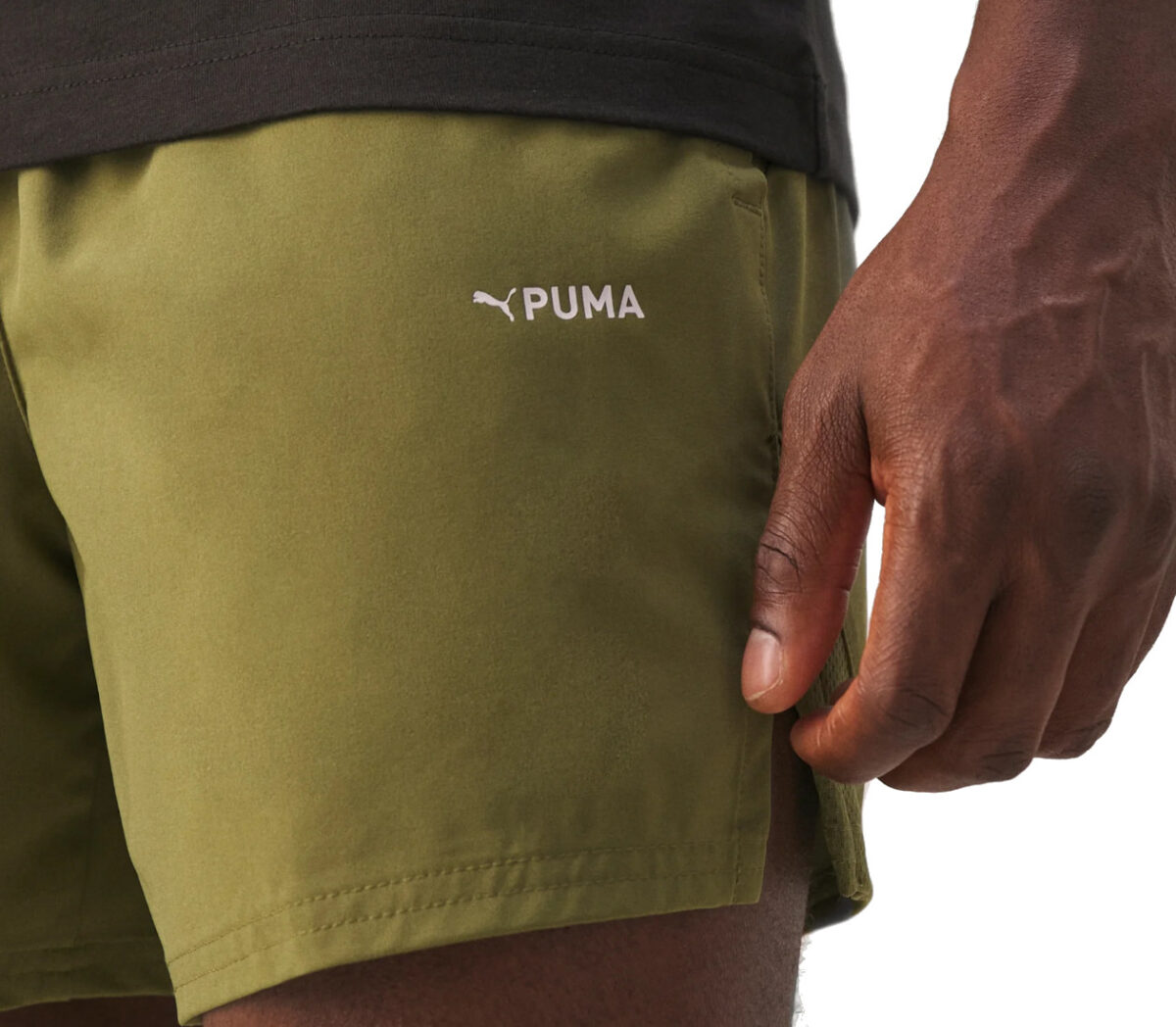 Dettaglio Short Puma fit 5” Ultrabreathe uomo verde