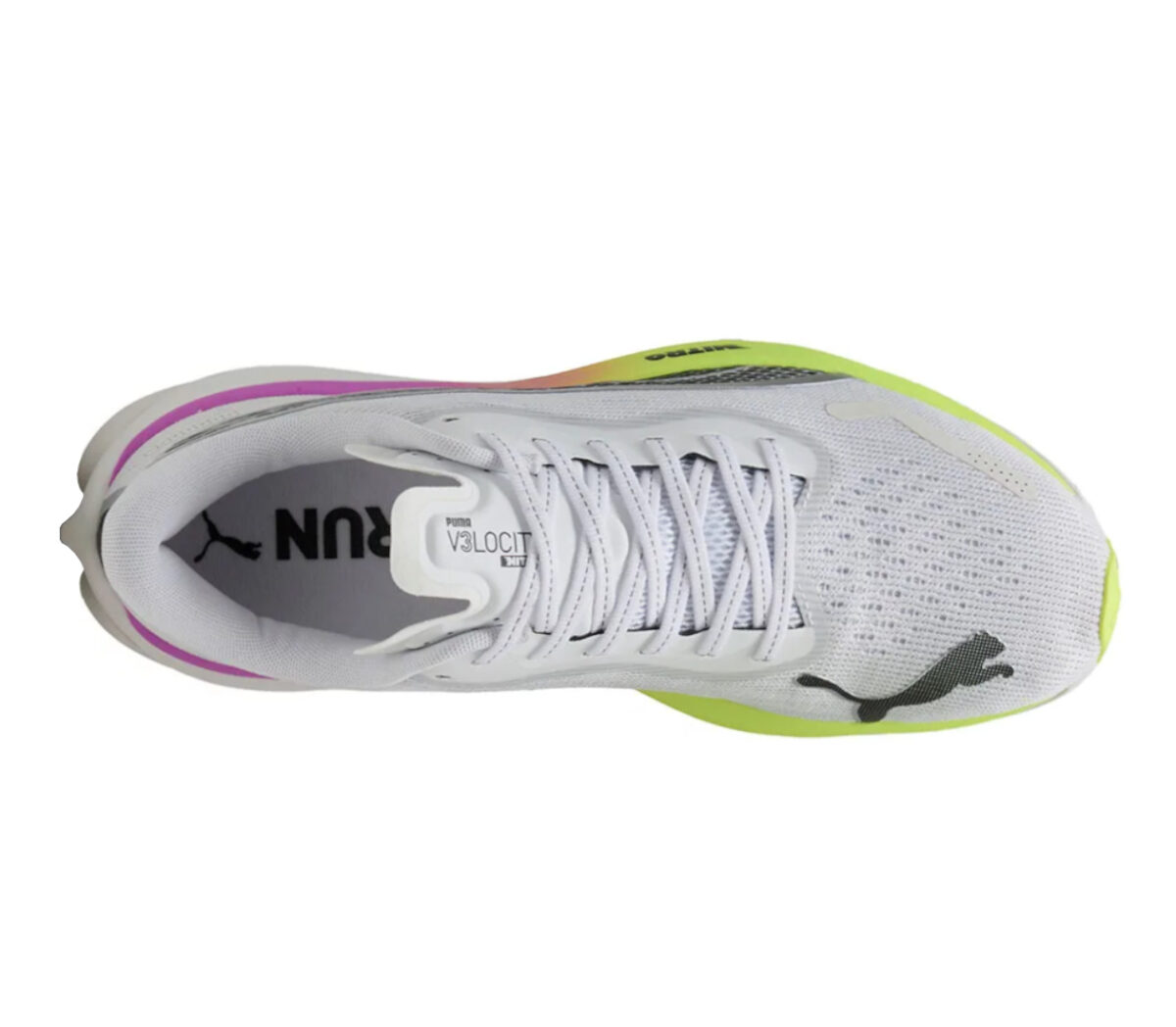 Tomaia Scarpa Puma Velocity Nitro 3 uomo bianca gialla