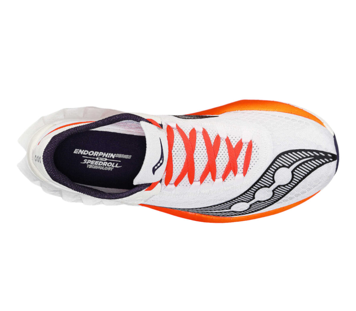 Tomaia Scarpa saucony endorphin pro 4 uomo bianca arancione