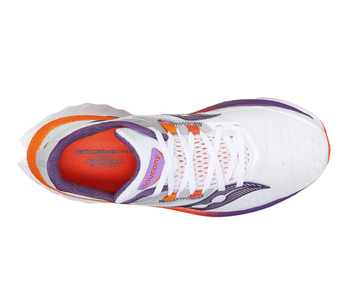 Tomaia Scarpa Saucony Endorphin Speed 4 donna bianca arancione