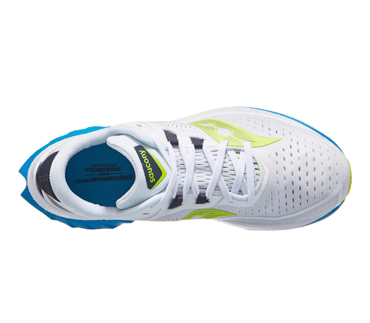 Tomaia Scarpa Saucony Endorphin Speed 4 uomo bianca blu