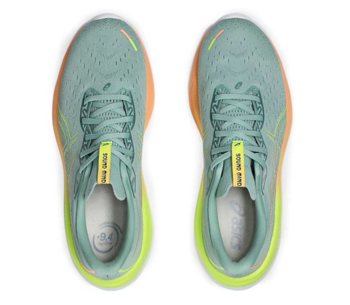 Tomaia Scarpa Asics Gel-Cumulus 26 uomo verde arancione