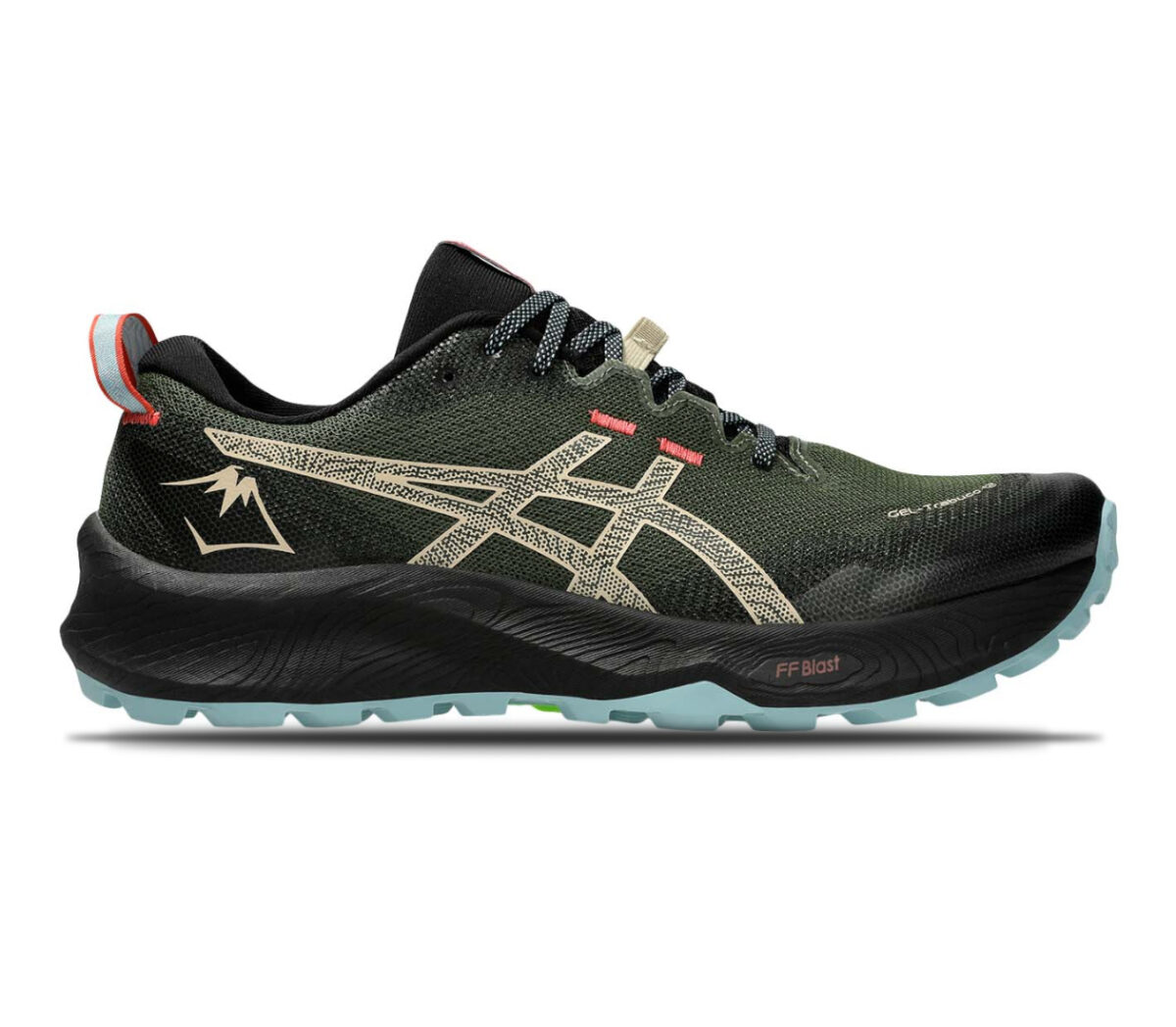 Scarpa asics gel trabuco 12 uomo nera verde