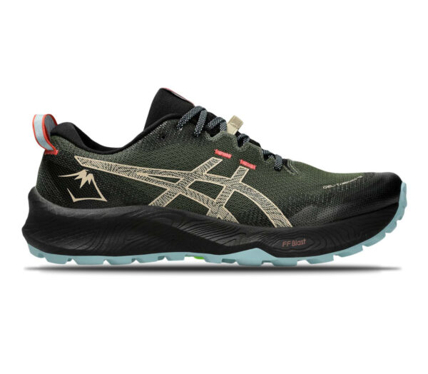 Scarpa asics gel trabuco 12 uomo nera verde