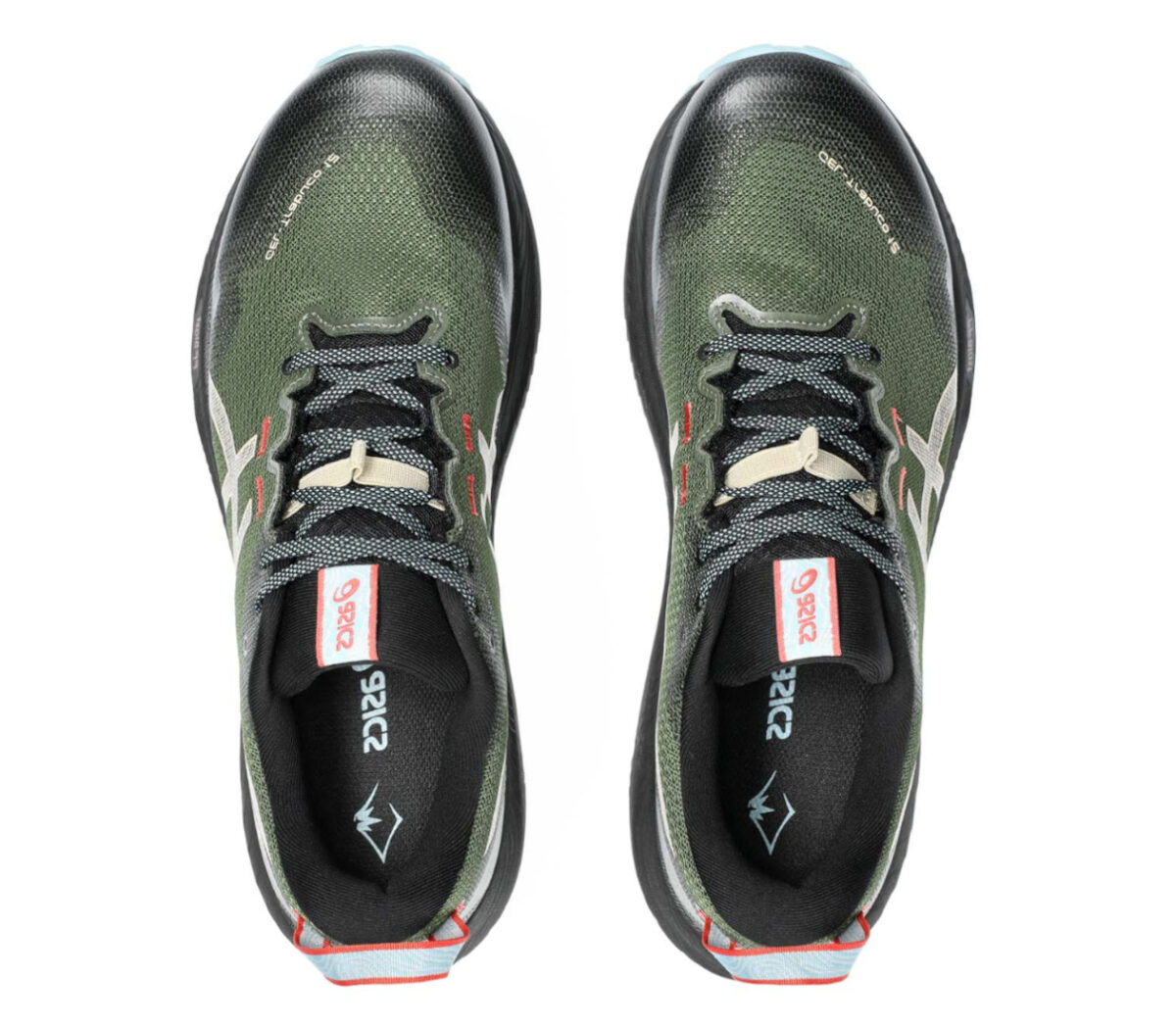 Tomaia Scarpa asics gel trabuco 12 uomo nera verde
