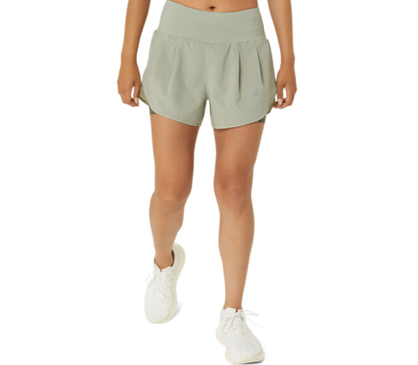 Pantaloncino Asics Road 2in1 5inch Short donna verde