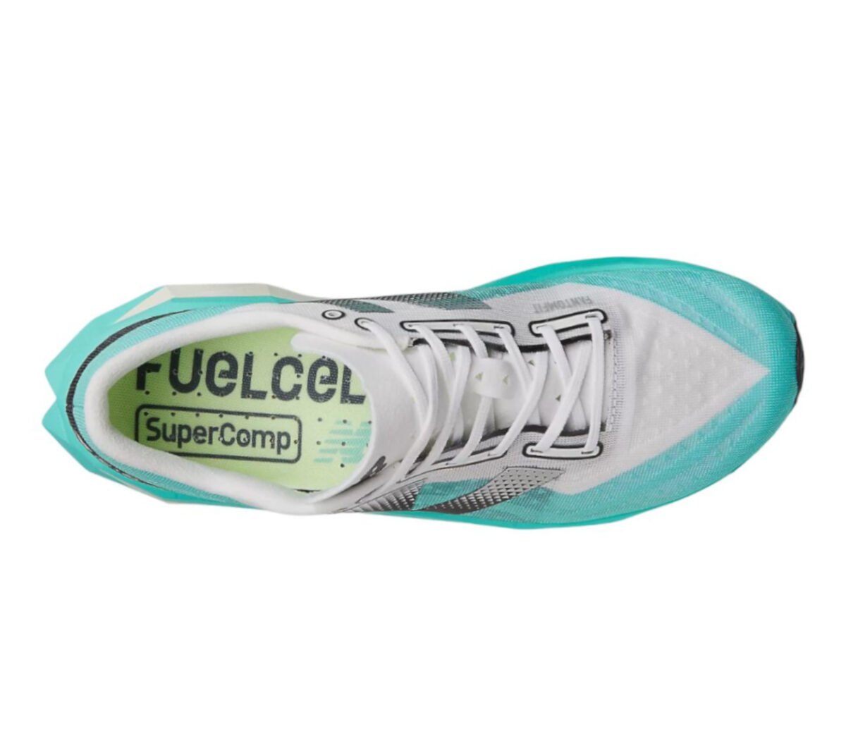 Tomaia Scarpa New Balance Supercomp Elite v4 uomo bianco verde