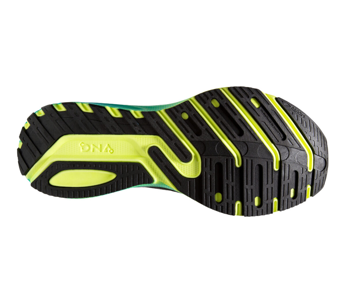 Suola Scarpa Brooks Launch 10 uomo nero verde giallo