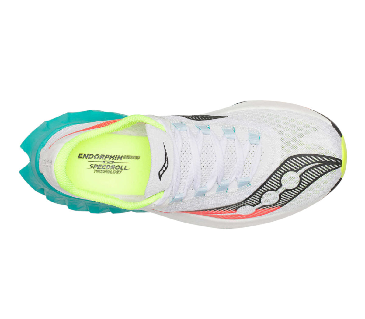 Tomaia Scarpa Saucony Endorphin Pro 4 donna bianca verde