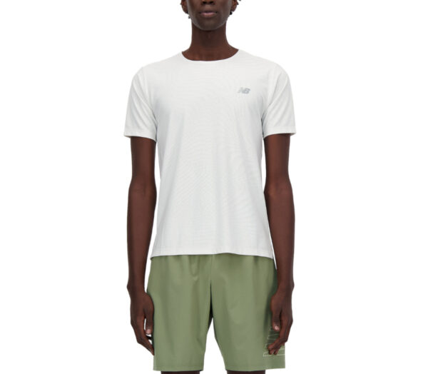 Maglia New Balance Athletics Jacquard T-shirt uomo bianca