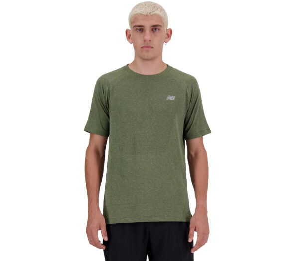 T-shirt New Balance knit tshirt uomo verde