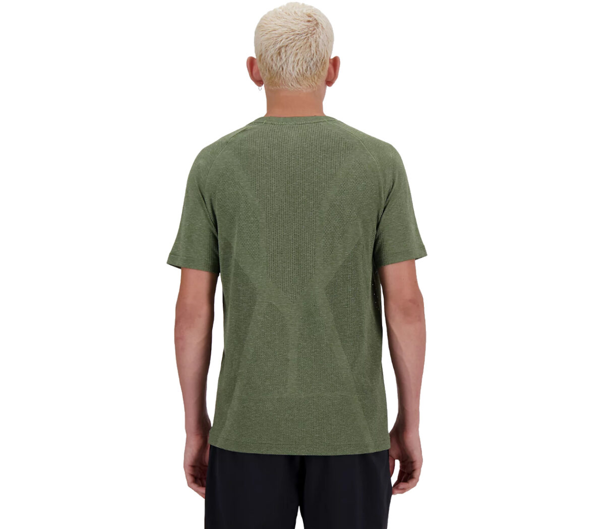 Dietro T-shirt New Balance knit tshirt uomo verde