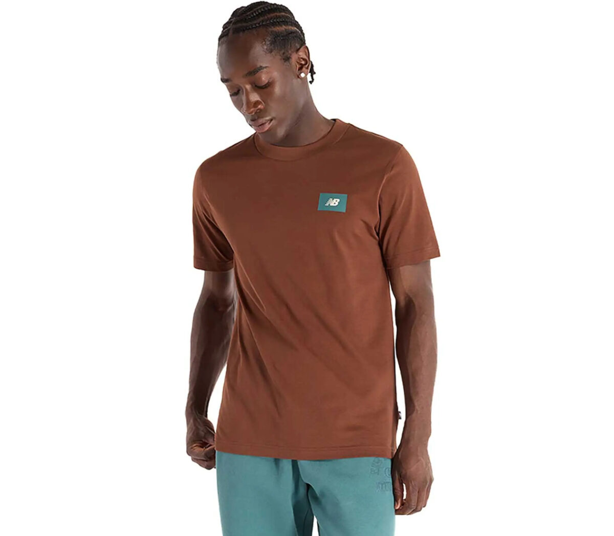 Maglia New Balance Logo Relaxed uomo marrone