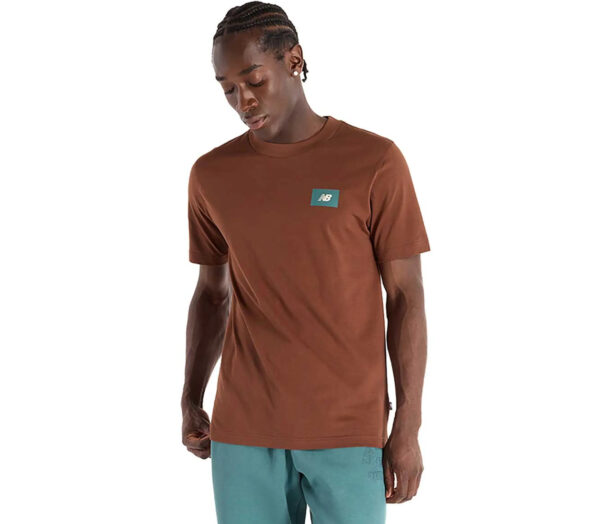 Maglia New Balance Logo Relaxed uomo marrone