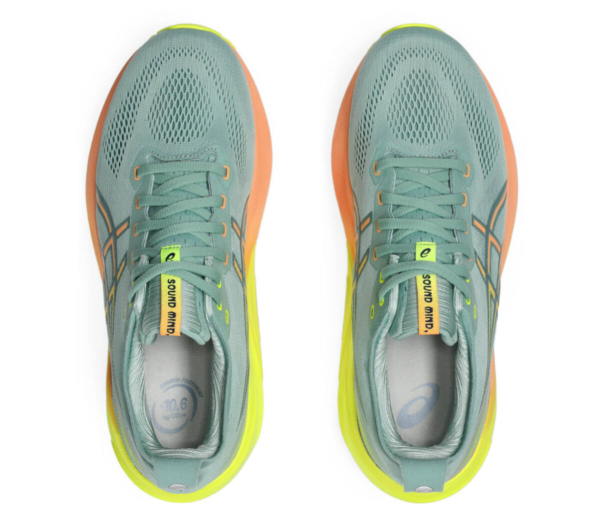 Tomaia Scarpa Asics Gel-kayano 31 uomo verde arancione