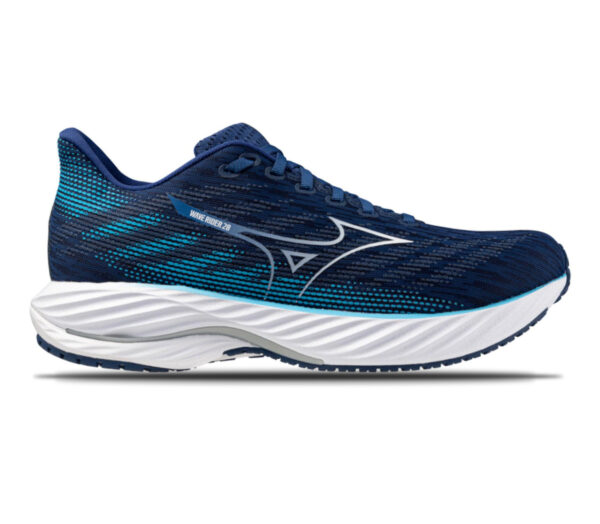 Scarpa Mizuno Wave Rider 28 uomo bianca blu