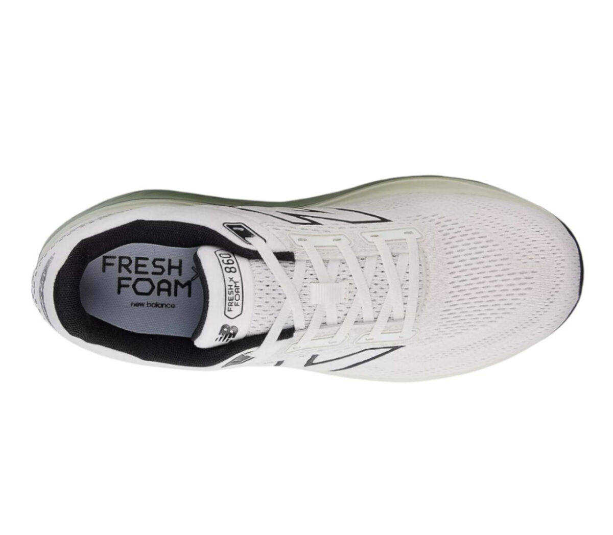 Tomaia Scarpa New Balance Fresh Foam 860 v14 uomo bianca verde
