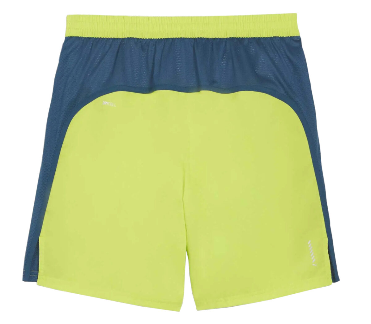 Dietro Pantaloncino Puma Run Fav Velocity 7” Short uomo blu giallo