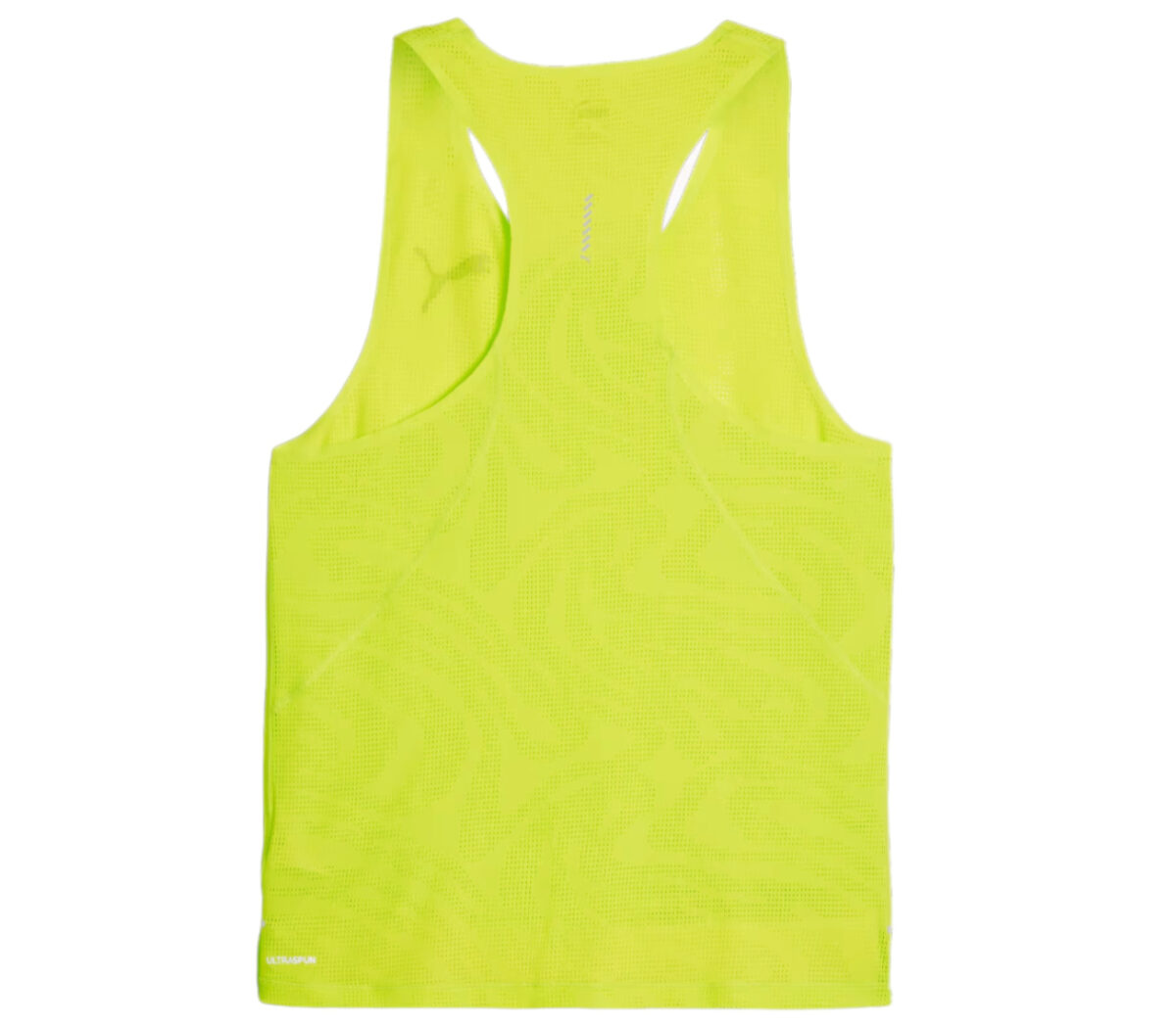 Dietro Canotta Puma Run Ultraspun singlet uomo gialla