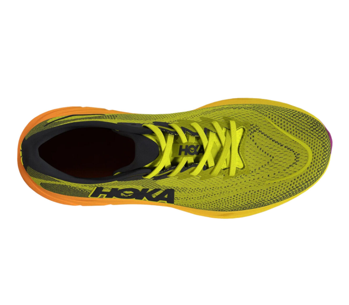 Tomaia Scarpa Hoka Rincon 4 uomo gialla viola