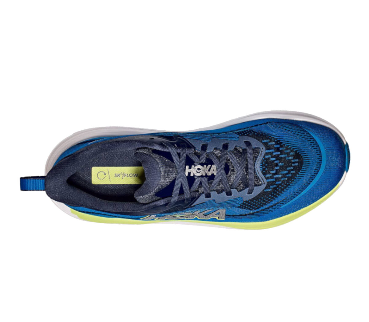 Tomaia Scarpa Hoka Skyflow uomo blu gialla