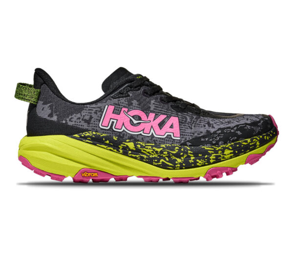 Scarpa Hoka Speedgoat 6 donna nera gialla rosa