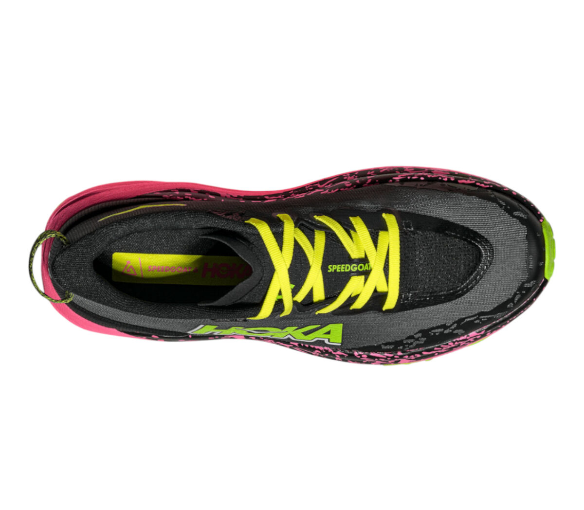 Tomaia Scarpa Hoka Speedgoat 6 uomo nera neon rosa
