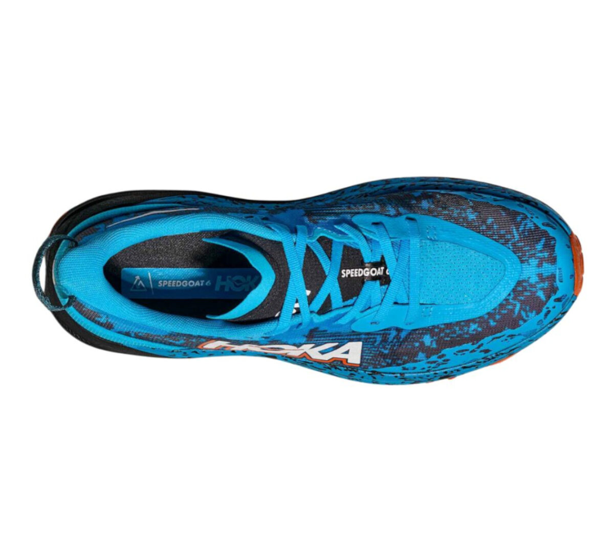 Tomaia Scarpa Hoka Speedgoat 6 uomo azzurra arancione