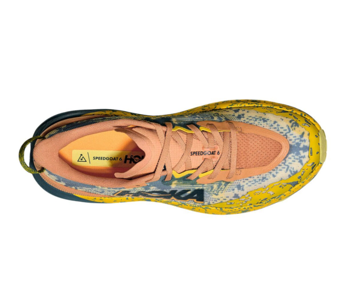 Tomaia Scarpa Hoka Speedgoat 6 uomo gialla marrone