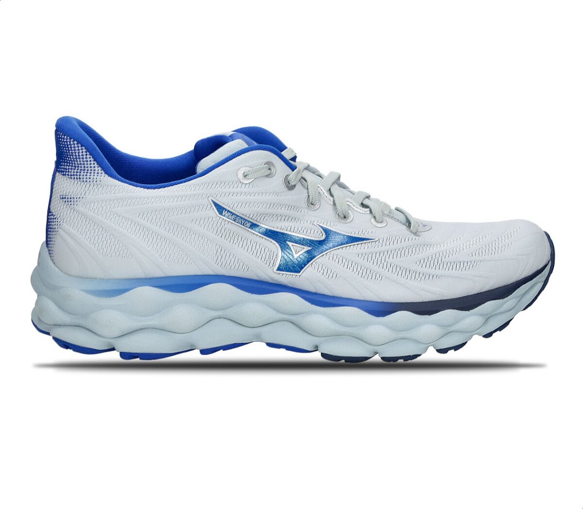 Scarpa Mizuno Wave Sky 8 uomo bianca blu